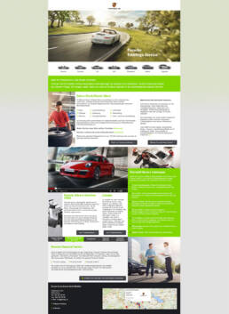 Porsche landingpage flatdesign webdesign